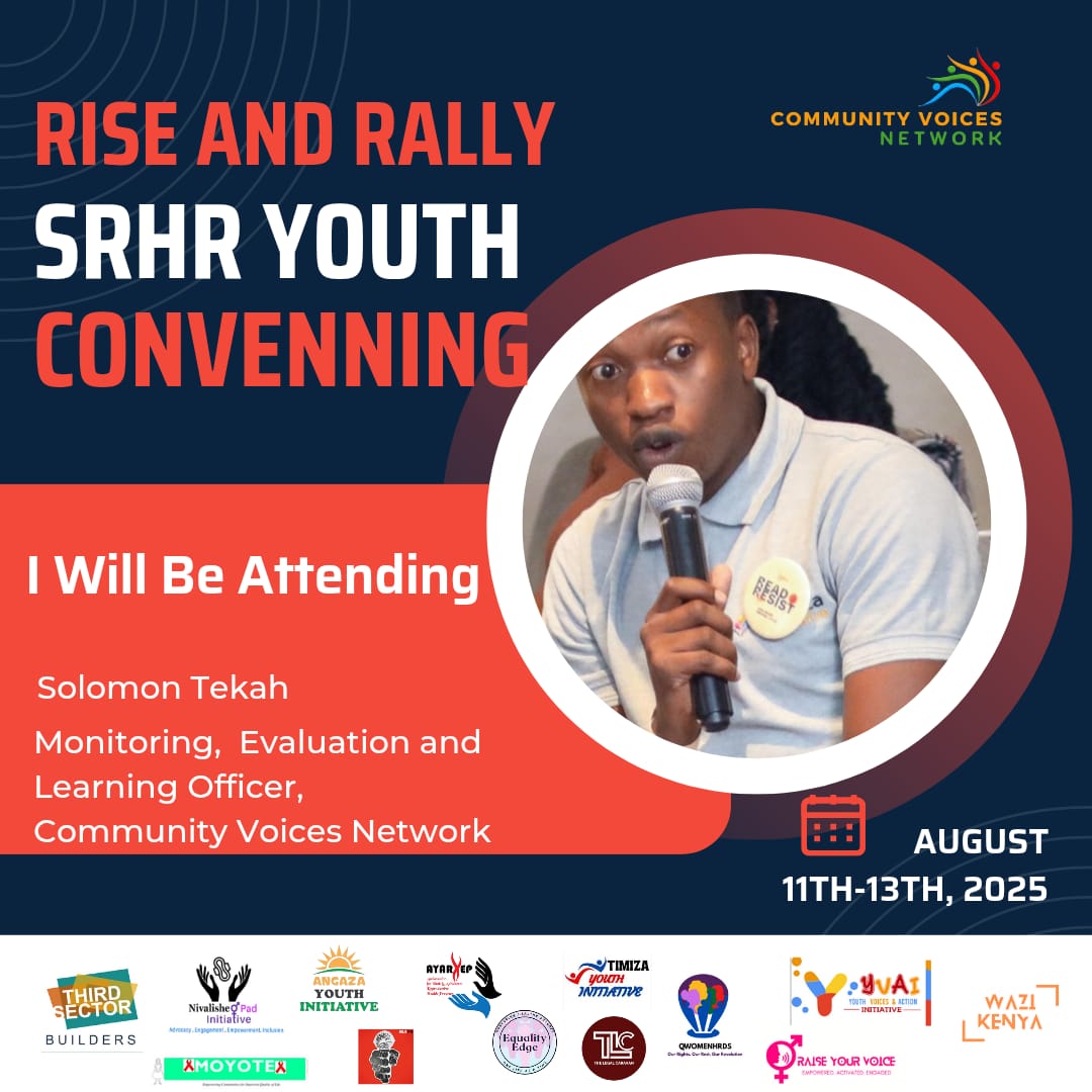 We're not the leaders of tomorrow, we're the leaders of Now. Let's #RiseAndRally in rewriting SRHR narratives because when youth speaks, the nation listens.

#CommunityVoicesNetwork #Bonga #SautiZetu254 #SRHRNOW