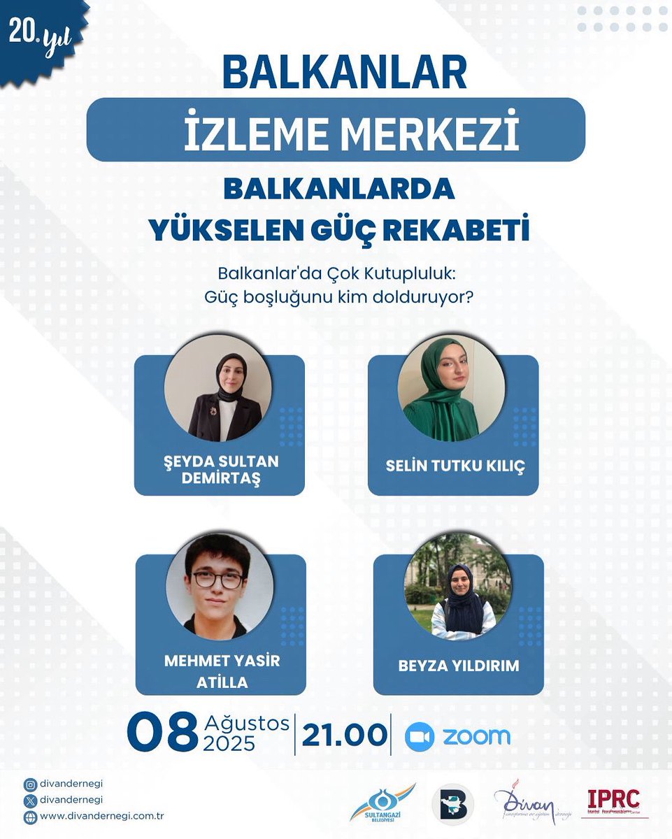 📍Balkanlar İzleme Merkezi
⏰ Programımızın saati 20.00 olarak güncellenmiştir.