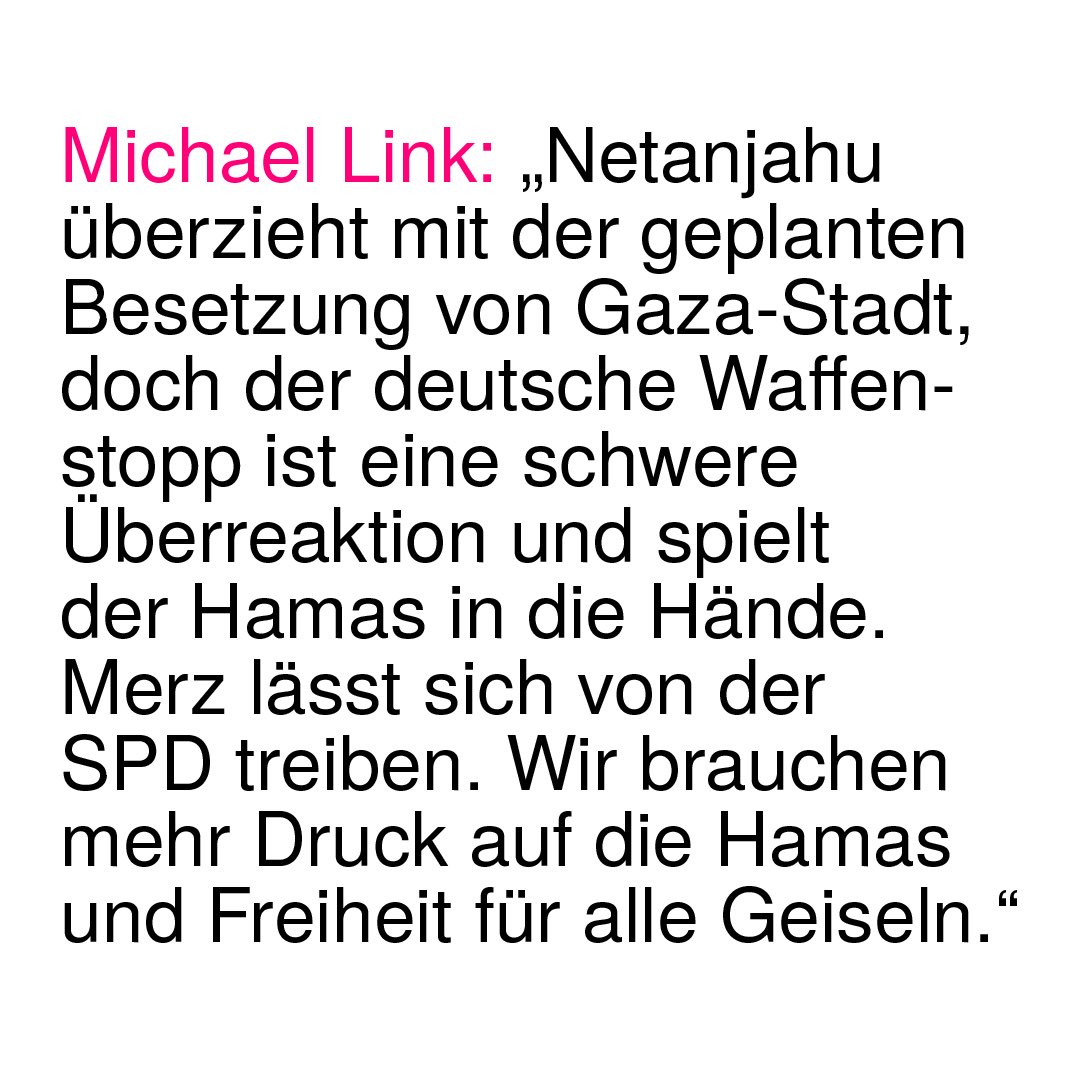 FDP-Präsidiumsmitglied <a href="/michael_g_link/">Michael Georg Link</a> 
zur heutigen Entscheidung der Bundesregierung👇