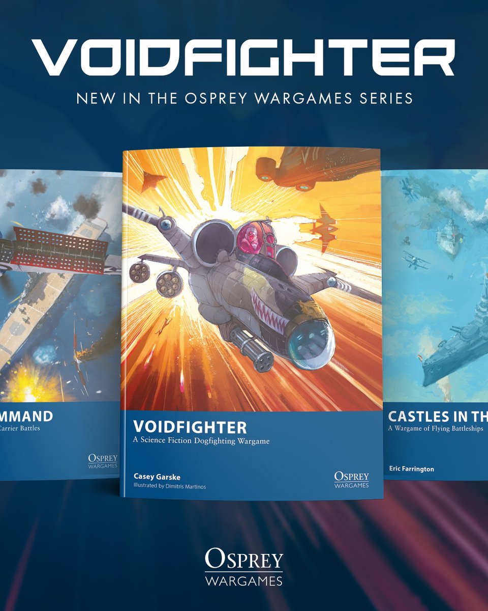 VOIDFIGHTER: bit.ly/44g3WnP

🔹 Perform maneuvers including barrel rolls &amp; Immelmann turns
🔹 Use simple ship characteristics based on differing die types
🔹 Add rules for celestial phenomena &amp; terrain
🔹 Play a variety of scenarios &amp; a campaign system

// PRE-ORDER //