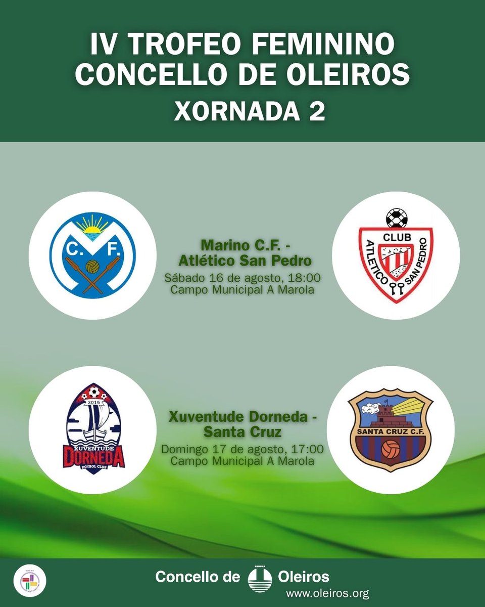 ⚽️🏆 Copa Oleiros feminina

📅 Xornada 2
