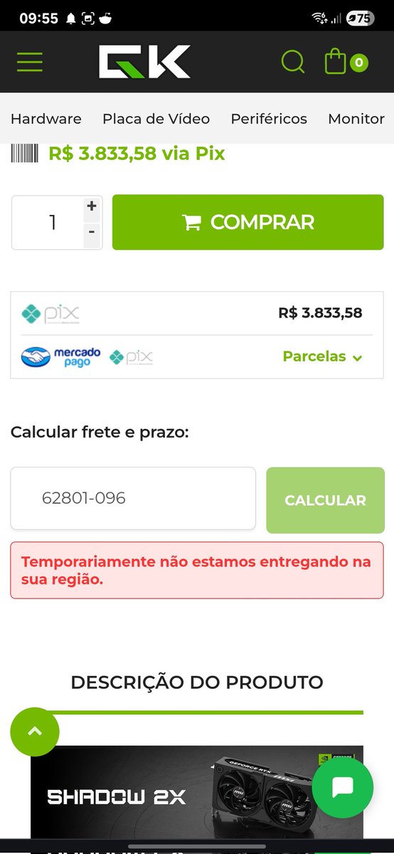 multiseada2002's tweet image. Salve @GKInfoStore  não tão mandando para o nordeste mais ?