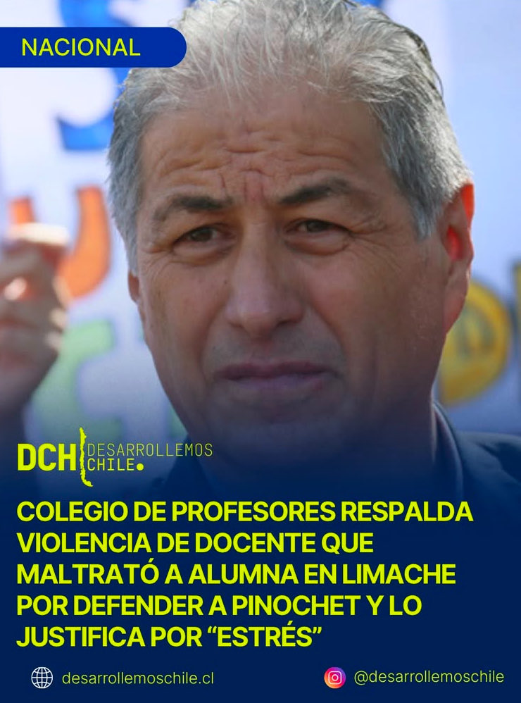 ¿ Algo más aberrante que está declaración del ultra izquierdista Pdte. del Colegio de Profesores ?

Él apoya a Jeannette Jara.