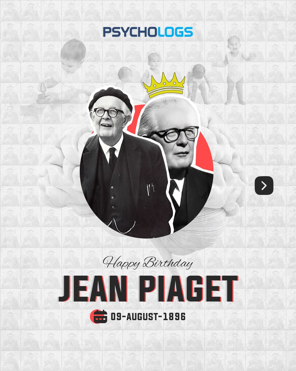 PsychologsIndia's tweet image. Happy Birthday to Jean Piaget — the pioneer who changed the way we understand how children think, learn, and grow. 
#JeanPiaget #CognitiveDevelopment #ChildPsychology #HappyBirthdayPiaget #PiagetTheory #MentalHealthAwareness #PsychologyMatters #LearnAndGrow