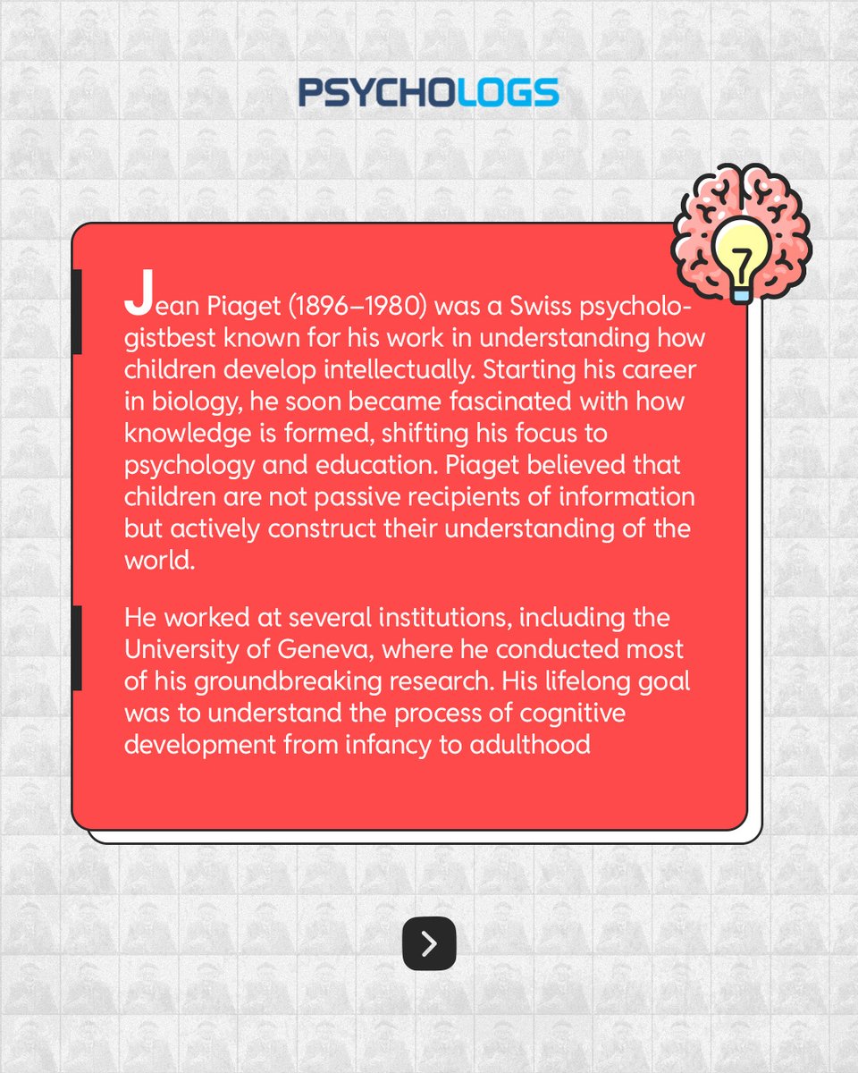 PsychologsIndia's tweet image. Happy Birthday to Jean Piaget — the pioneer who changed the way we understand how children think, learn, and grow. 
#JeanPiaget #CognitiveDevelopment #ChildPsychology #HappyBirthdayPiaget #PiagetTheory #MentalHealthAwareness #PsychologyMatters #LearnAndGrow
