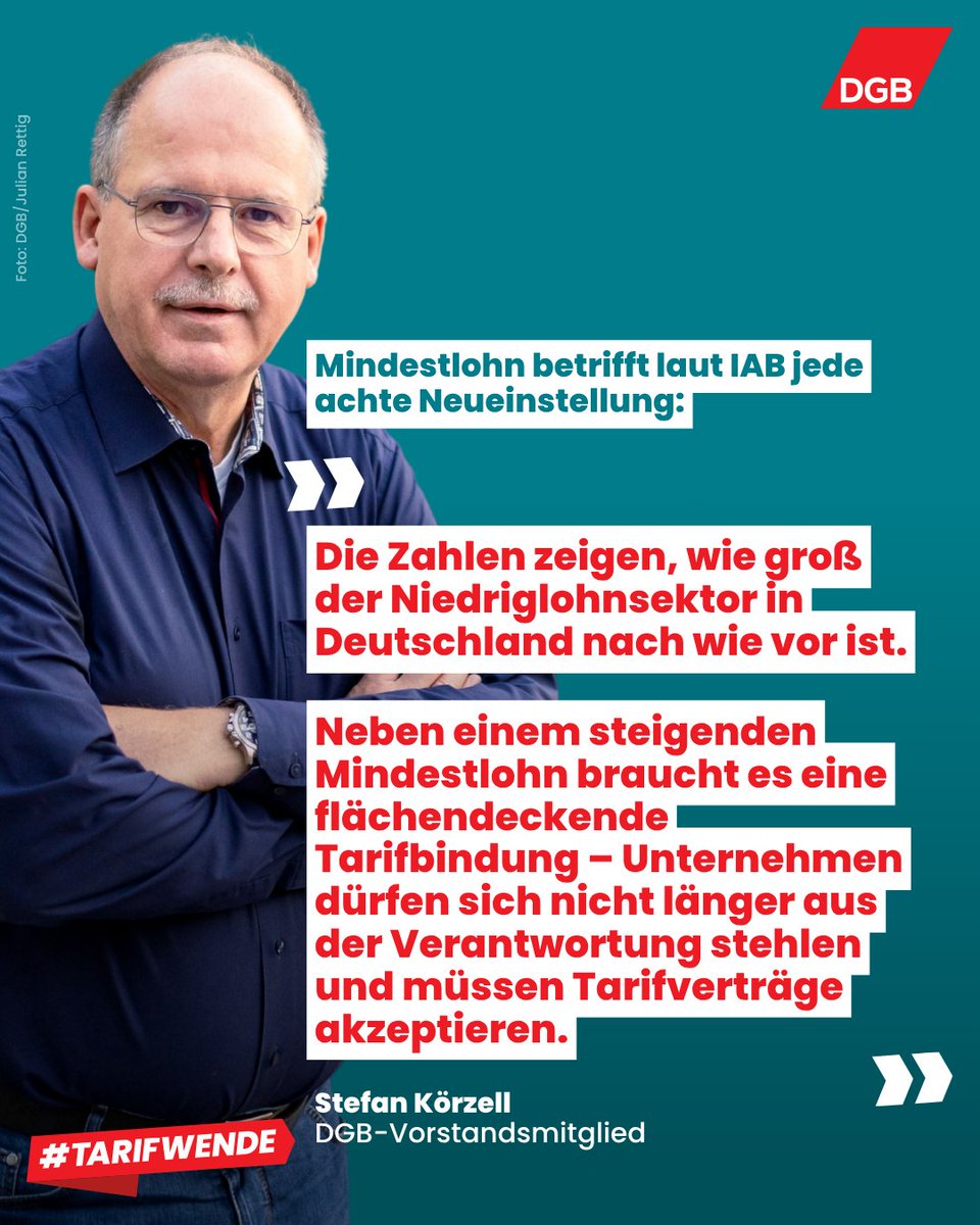 Das von der Bundesregierung vorgelegte #Bundestariftreuegesetz ist ein erster, wichtiger Schritt zur Stärkung der #Tarifbindung, so unser Vorstandsmitglied <a href="/SKoerzell/">Stefan Körzell</a>. Weitere Schritte müssen folgen: dgb.de/mitmachen/kamp… <a href="/CDU/">CDU Deutschlands</a> <a href="/CSU/">CSU</a> <a href="/spdde/">SPD Parteivorstand 🇪🇺</a> #Tarifwende