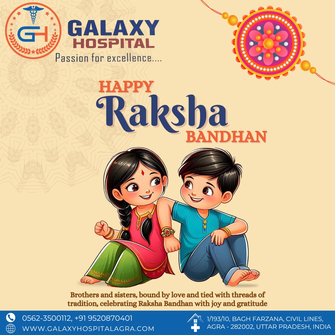 galaxymark35601's tweet photo. This #RakshaBandhan, let’s celebrate the bond of love &amp; protection — not just between siblings, but also with your health. 💙

Galaxy Multi-speciality Hospital wishes you a joyful and healthy Raksha Bandhan! 🌌🩺
#GalaxyHospital #RakshaBandhan2025 #ThreadOfCare #GuardiansOfHealth https://t.co/u7tzBtr7tn