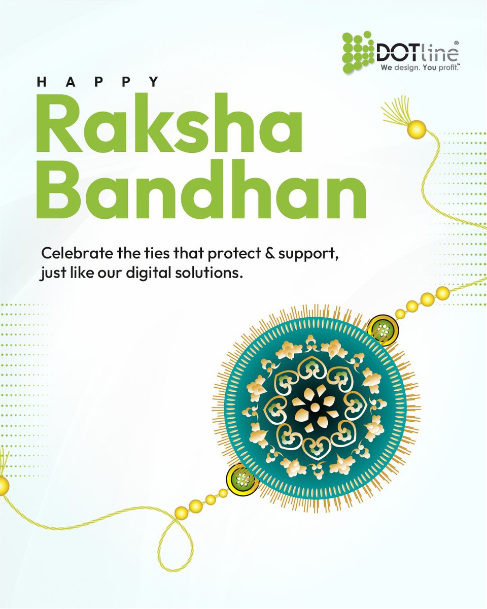 dotlineweb's tweet image. This Raksha Bandhan, let’s celebrate the bonds that protect, support &amp;amp; uplift us just like the powerful connection we build with our clients through seamless digital solutions.
Wishing you a day filled with love, protection, and prosperity!
#Dotline #RakshaBandhan
