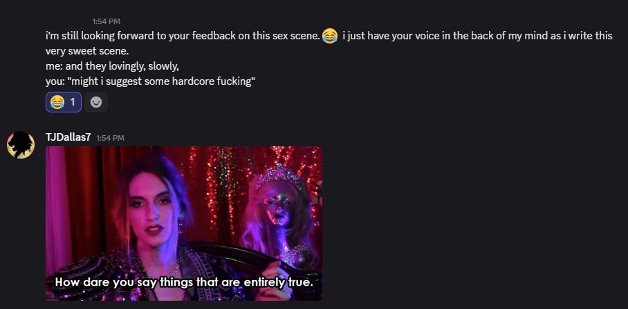 My reputation precedes me 😏😈😂

#betareader #sapphic #lesfic