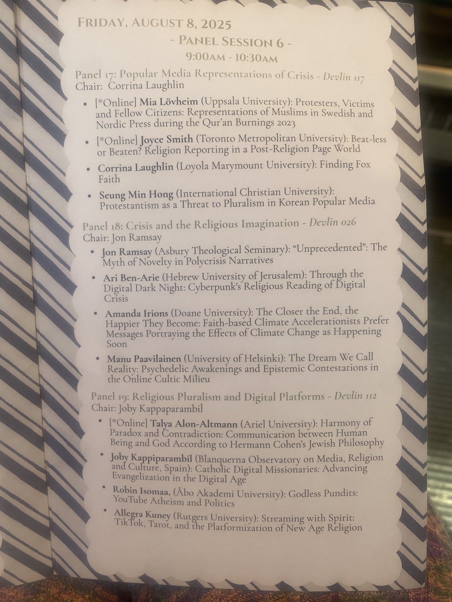 miriamdiez's tweet photo. Is everything a cult? #ismrc2025 #ismrc https://t.co/5oyAFJ2xxd