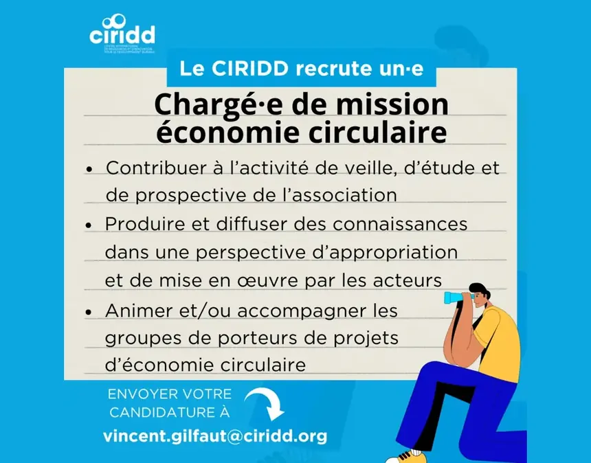 Le CIRIDD recrute un·e chargé.e de missions économie circulaire: Nous recrutons un·e chargé.e de missions économie circulaire ! Le CIRIDD Le Centre International de Ressources et d’Innovation… dlvr.it/TMNB5X #economiecirculaire #actualitécirculaire #AuvergneRhôneAlpes