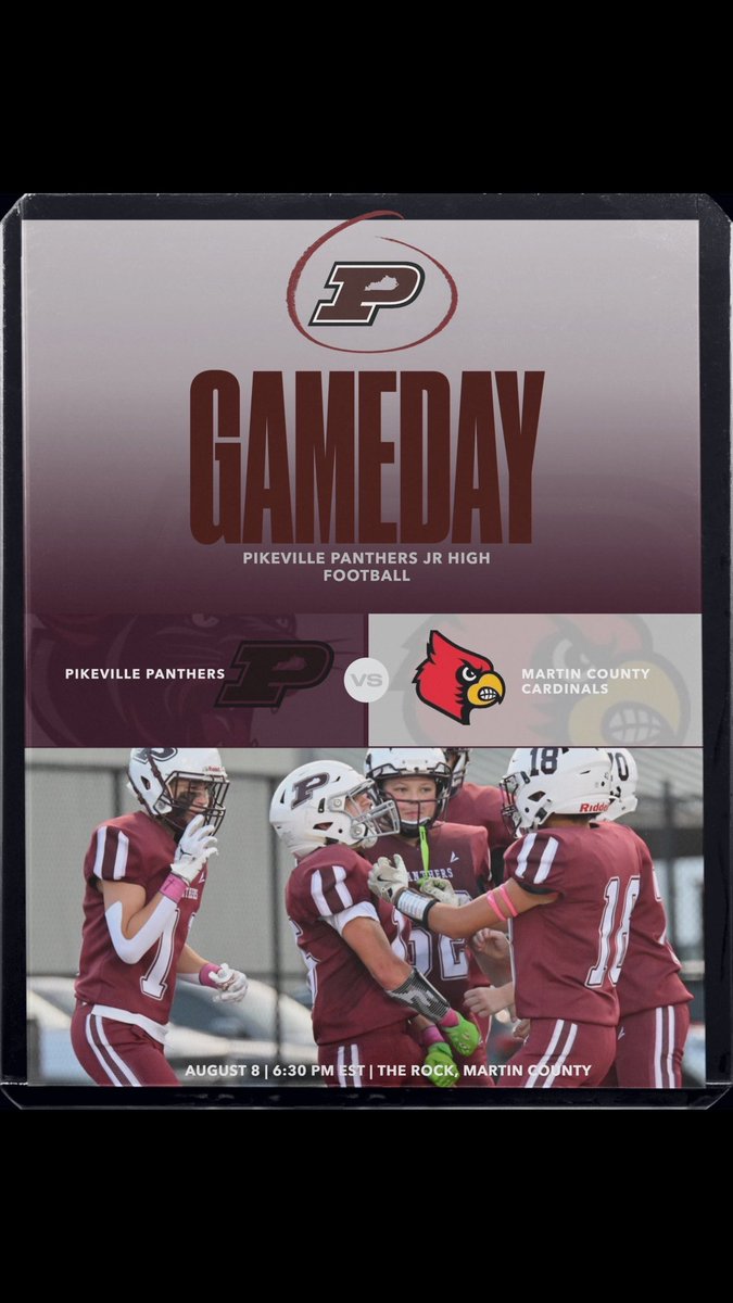 It’s GAME DAY! The Panthers are on the road tonight in their preseason scrimmage vs. the Martin County Cardinals #Hail #FridayNightLights #B2B