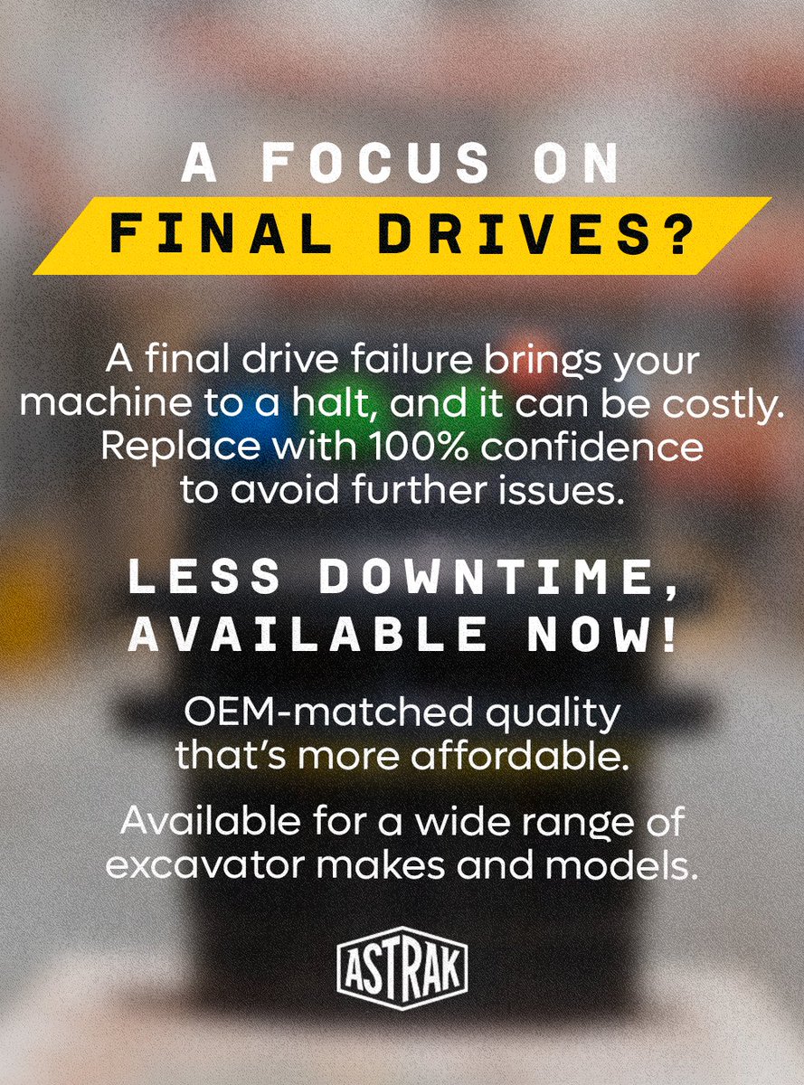 Final drives = movement.
Astrak supplies OEM-spec, tested drives for 1–50T machines.

Built tough. Ready now.

Don’t let downtime stop you.
#FinalDrives #HeavyMachinery #Astrak