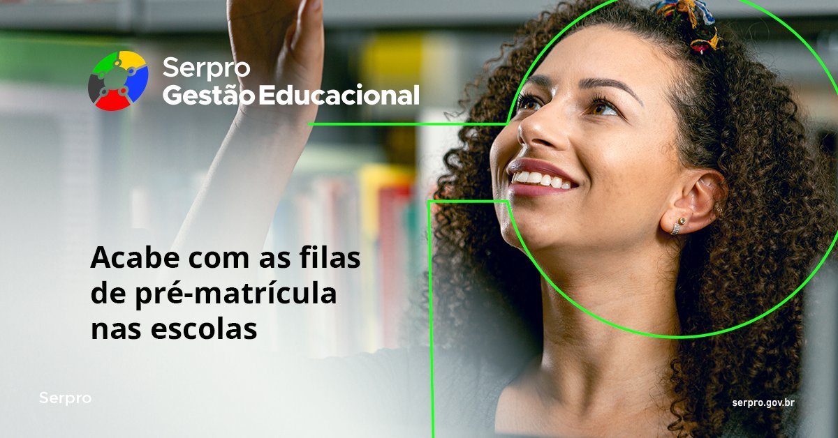 O sistema Pré-Matrícula do Serpro Gestão Educacional automatiza a organização de cadastros, otimiza fluxos das secretarias e permite aos responsáveis acompanharem os processos online, com protocolos personalizados e indicação georreferenciada de escolas: loja.serpro.gov.br/serprogestaoed…