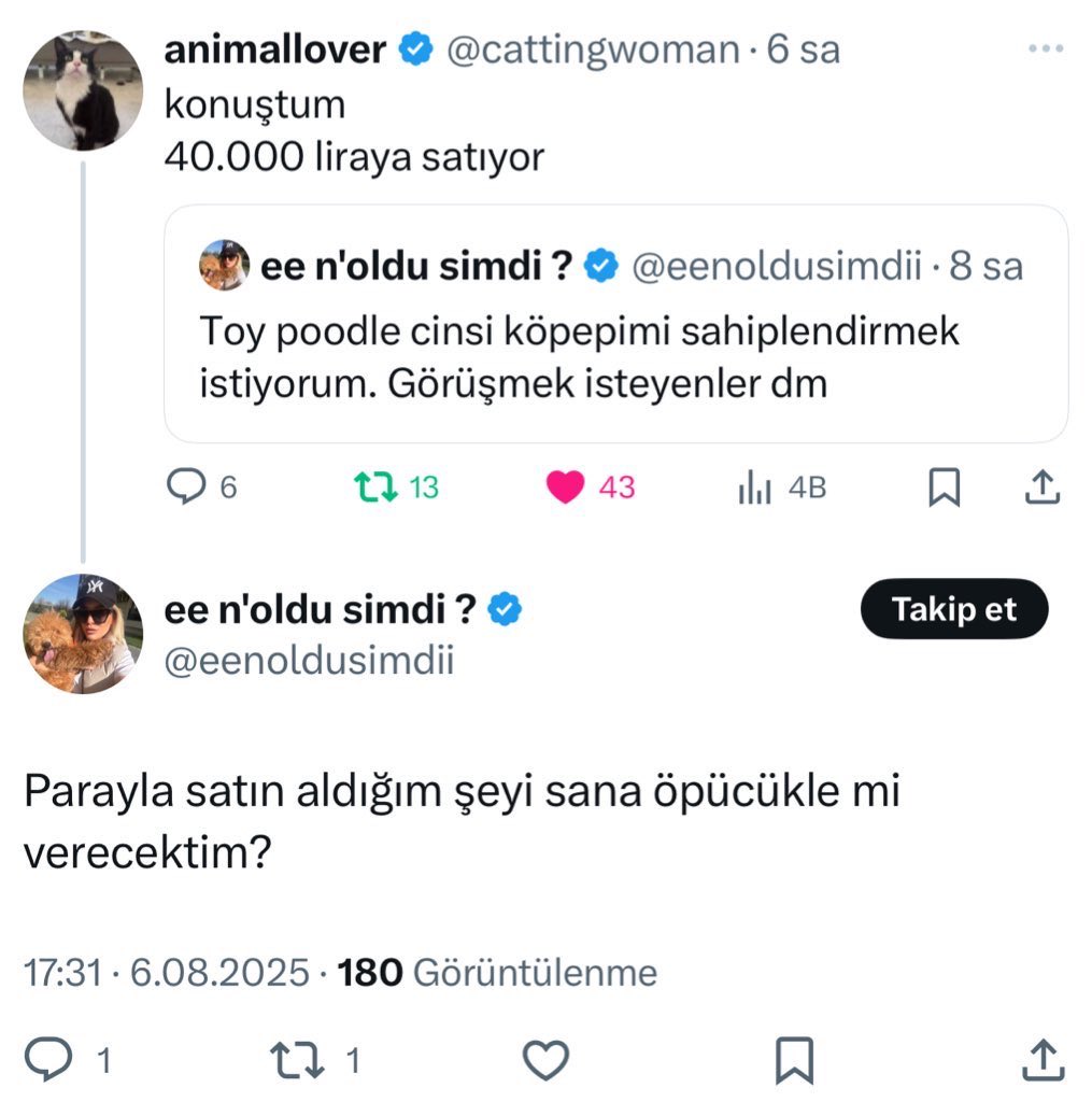 Sözde hayvansever, aslında tüccar olan bu arkadaşlar 44 ortak takipçim varmış.