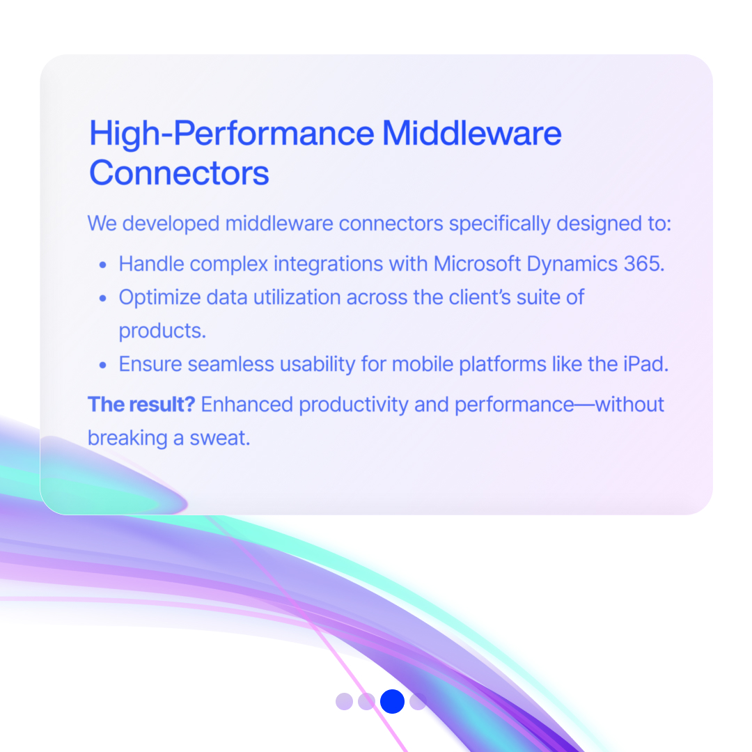 NalashaaDigital's tweet image. Learn how we built middleware connectors that enabled seamless integration with Microsoft Dynamics 365—boosting productivity and performance for mobile solutions.
Read the Case Study: nalashaadigital.com/case-studies/h…
#SeamlessIntegration #MicrosoftDynamics365 #MiddlewareSolutions