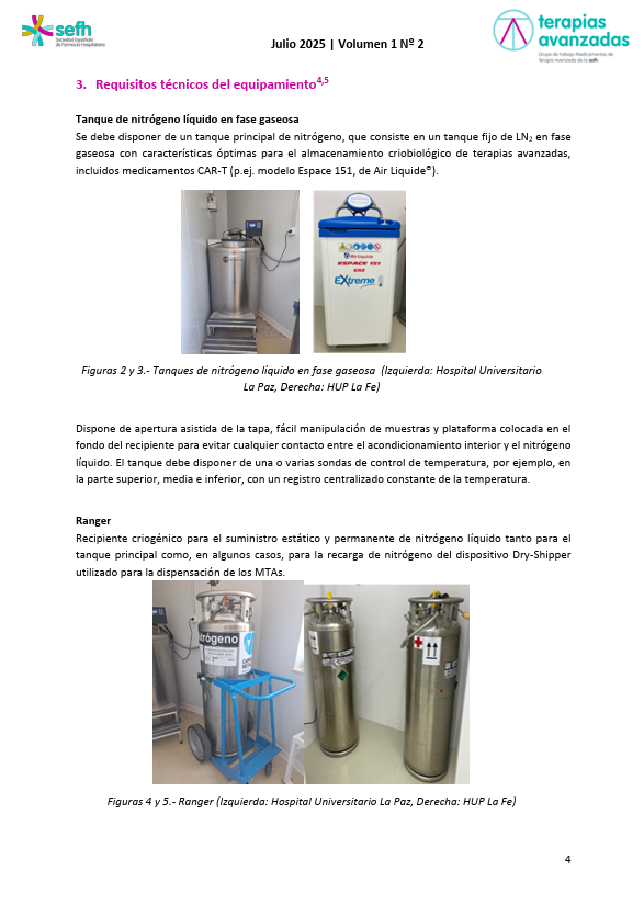 💉🧬❄️Requisitos de la sala de criopreservación de medicamentos de terapia avanzada
▪️Requisitos técnicos del local y del equipamiento
▪️Plan de contingencia
▪️Ejemplos de éxito, etc

🆕Boletín de <a href="/TerAvanza_sefh/">Medicamentos de Terapia Avanzada - SEFH</a> sefh.es/fichadjuntos/t…