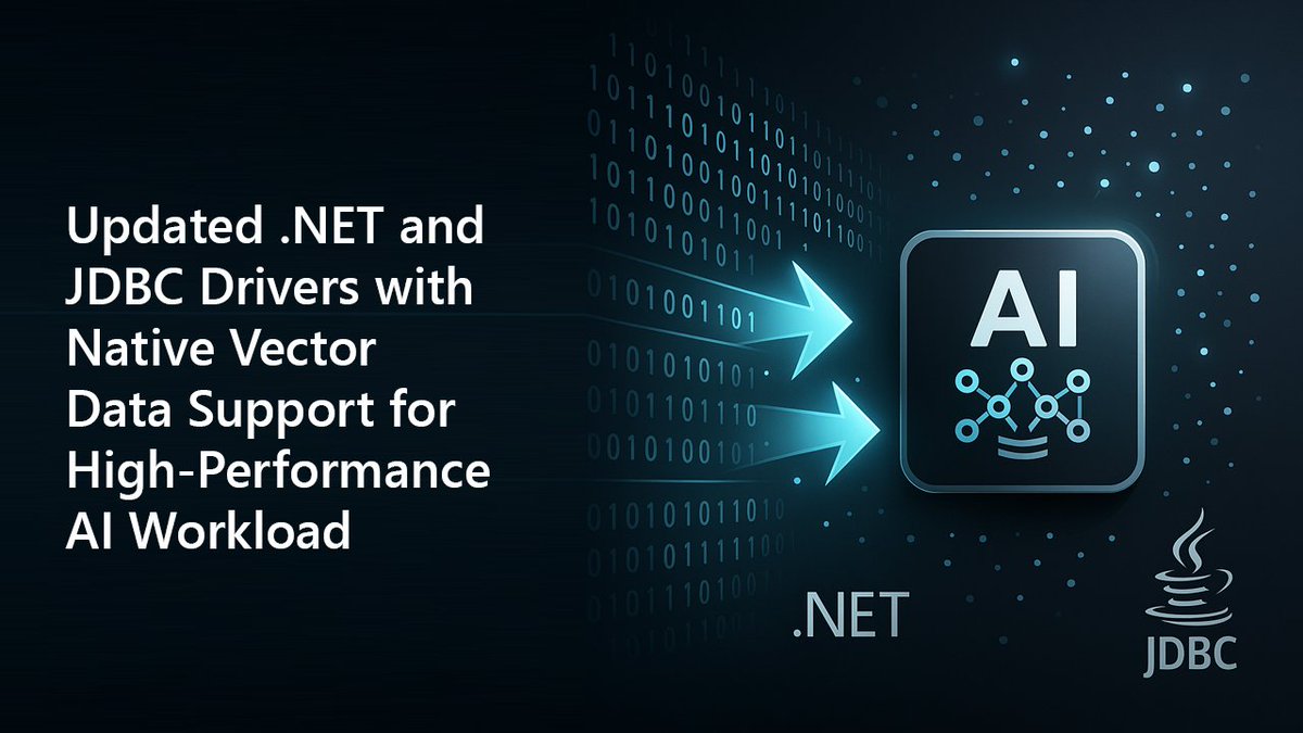 dotnet's tweet image. Developing AI apps with .NET? The latest Azure SQL driver update brings native vector data support—unlocking high-performance similarity search and seamless integration with your existing stack.
#dotnet #AzureSQL
🔗 msft.it/6016sKXe0
