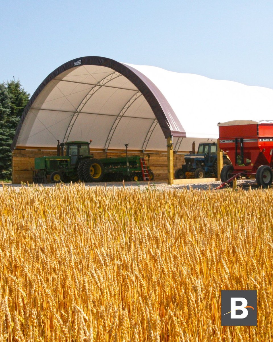 Harvest season waits for no one, so having a well-organized, protected fleet means you’re ready when the fields are. This Atlas build keeps your equipment sheltered and set for the season.

#Britespan #FabricBuildings #EquipmentStorage #HarvestReady