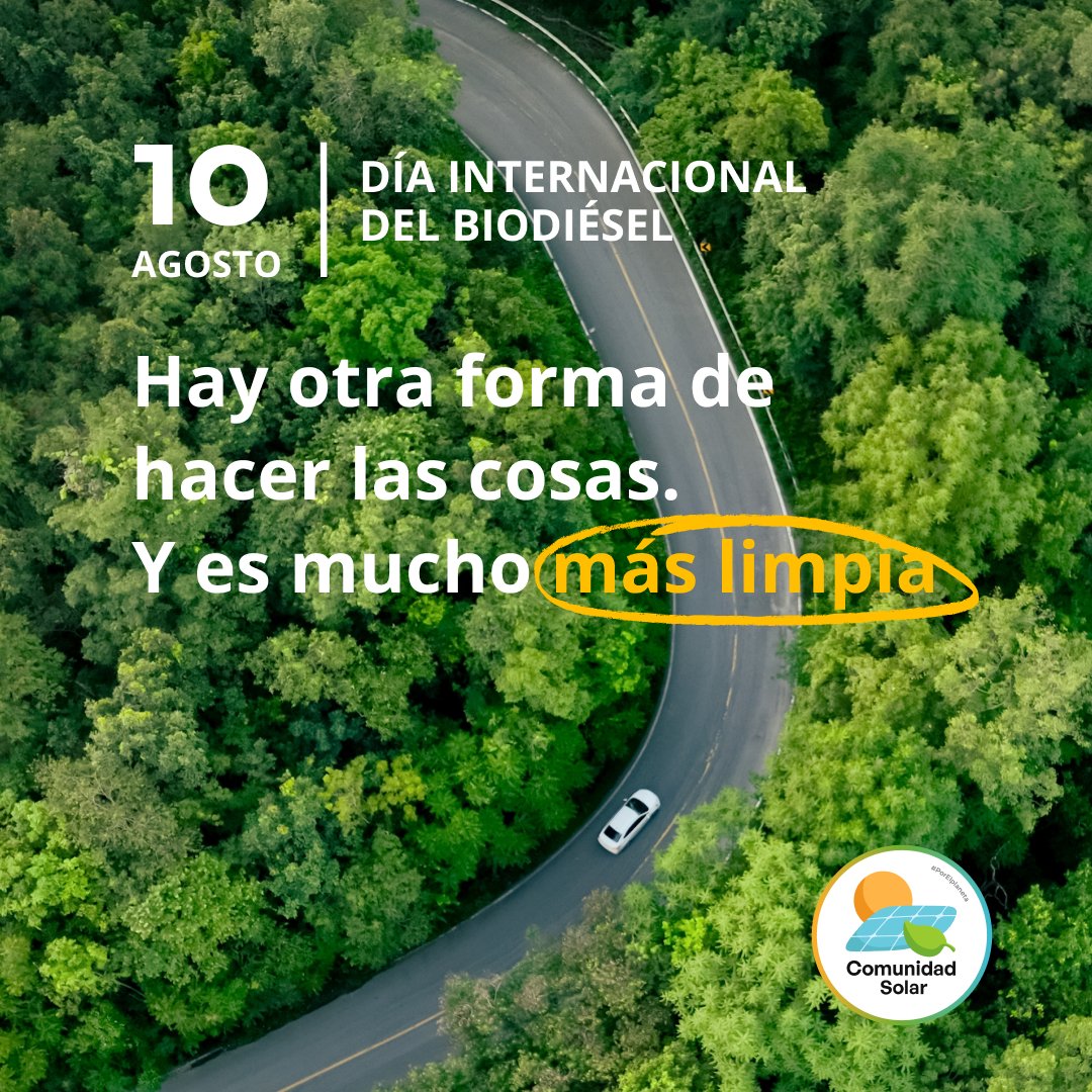 Comunidad Solar (@comunidadsolar_) on Twitter photo ♻️ El #DíaInternacionaldelBiodiésel nos recuerda que existen alternativas más sostenibles respecto a los modelos tradicionales.
Cada vez somos más los que apostamos por reducir las emisiones. Y para prueba de ello, ¡están nuestros comuneros! 😉 ♻️ El #DíaInternacionaldelBiodiésel nos recuerda que existen alternativas más sostenibles respecto a los modelos tradicionales.
Cada vez somos más los que apostamos por reducir las emisiones. Y para prueba de ello, ¡están nuestros comuneros! 😉
