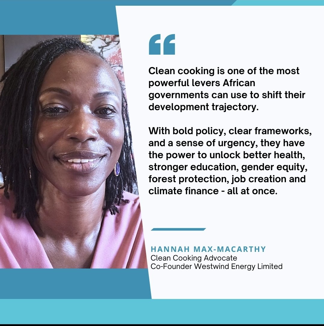 Clean cooking is a policy lever with multi-sector impact.

✅ Health 
✅ Education 
✅ Jobs 
✅ Climate finance 
✅ Gender equity 

All at once.

With urgency and the right frameworks, African governments can shift their development trajectory.

#CleanCooking #PolicyMatters