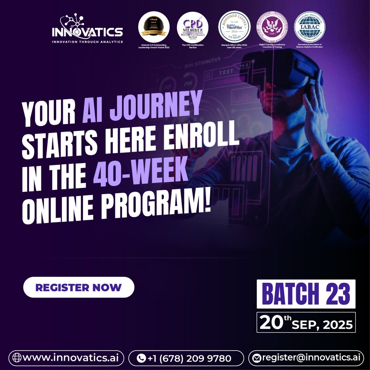 innovatics_ai's tweet image. 🚀 Ready to level up?
Join Innovatics Labs’ 40-week AI & Data Science program!
📅 Starts Sept 20 | 💻 100% Online
📞 +1 (678) 209 9780
🌐 innovatics.ai
#Batch23 #AIProgram #ZeroToHero #FutureOfTech