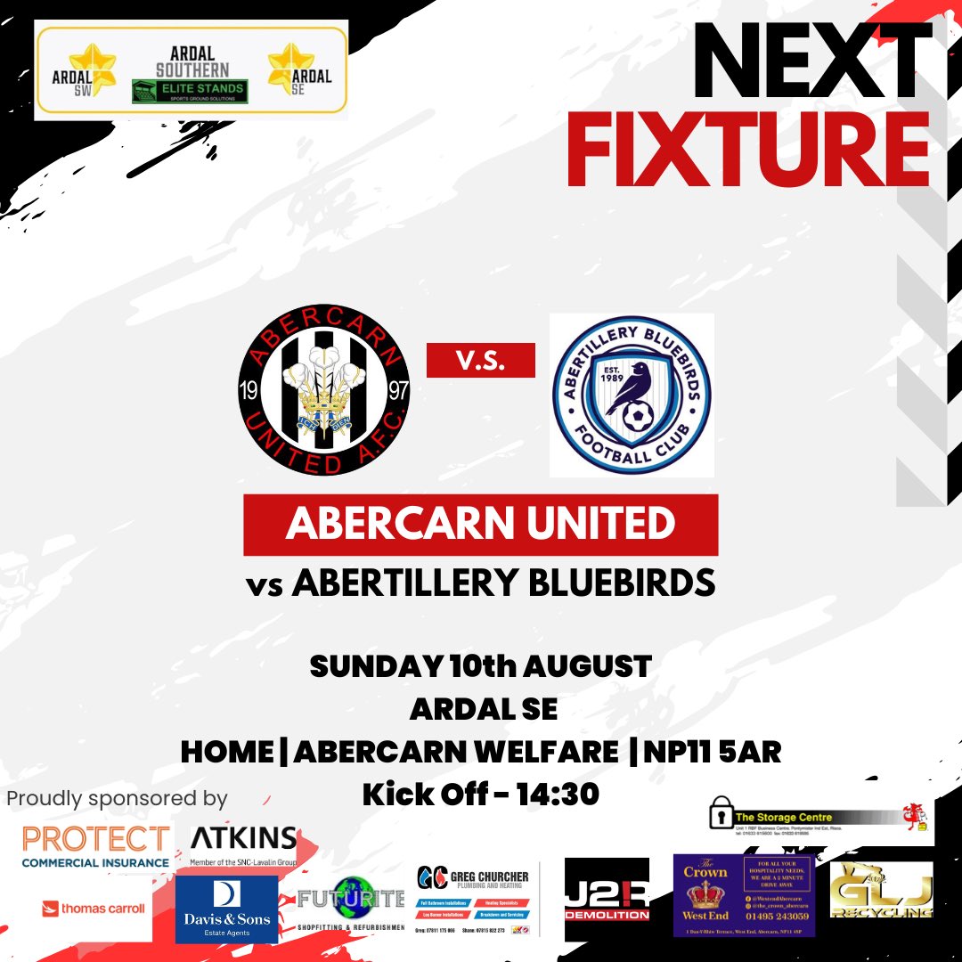 AbercarnUnited's tweet photo. ⚽️⚽️⚽️

Weekend Fixtures:

This evening…
Friendly 
@RogerstoneAFC Res vs Reserves
Away, 6:30pm Ko

Sunday
Ardal SE
1st Team vs @AberBluebirdsFC 
Home, 2:30pm Ko
£5 Entry | Under 16s Free

#AUFC

🖤🤍 https://t.co/YNLcbLtIBa