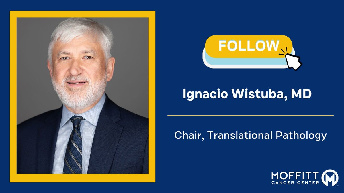 Moffitt Cancer Center (@moffittnews) on Twitter photo #FollowFriday Meet Ignacio Wistuba, MD (<a href="/MdWistuba/">Ignacio Wistuba, MD</a>), chair of Moffitt’s new department of translational pathology. He leads efforts to turn research into new therapies and clinical trials that improve care and quality of life for cancer patients. #MoffittAmbassadors #FollowFriday Meet Ignacio Wistuba, MD (<a href="/MdWistuba/">Ignacio Wistuba, MD</a>), chair of Moffitt’s new department of translational pathology. He leads efforts to turn research into new therapies and clinical trials that improve care and quality of life for cancer patients. #MoffittAmbassadors