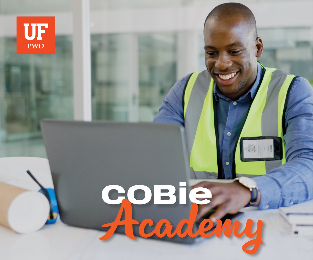 Master COBie with the COBie Academy! Whether you're a contractor, architect, engineer, or owner, our online courses and interactive webcasts provide skills to master the Construction-Operations Building information exchange (COBie) Standard.

Register now! go.ufl.edu/p1r1m5i