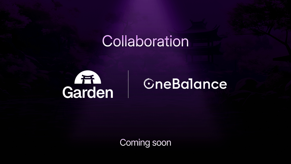 Welcoming <a href="/OneBalance_io/">☉neBalance</a> to The Garden ⛩️

The OneBalance Toolkit offers an all-in-one API for building one-click interactions across any chain, action, or token

This allows devs to easily build apps that attract more users and capture value from transactions

Brick by brick