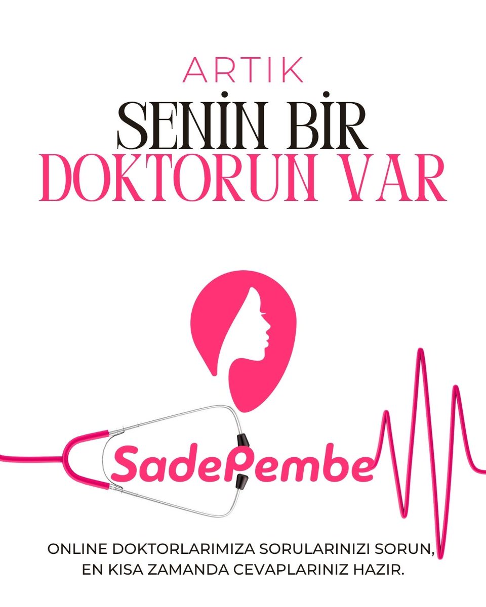 sadepembe's tweet photo. Artık sağlığın için yalnız değilsin! 🩺
SadePembe’de senin için hazır bekleyen bir doktorun var. Sorularını sor, en kısa sürede cevabını al. Sağlığına dair her adımda doğru bilgi ve güven yanında olsun. 🌸✨ #SadePembe #KadınSağlığı https://t.co/g5TkZpM0k0