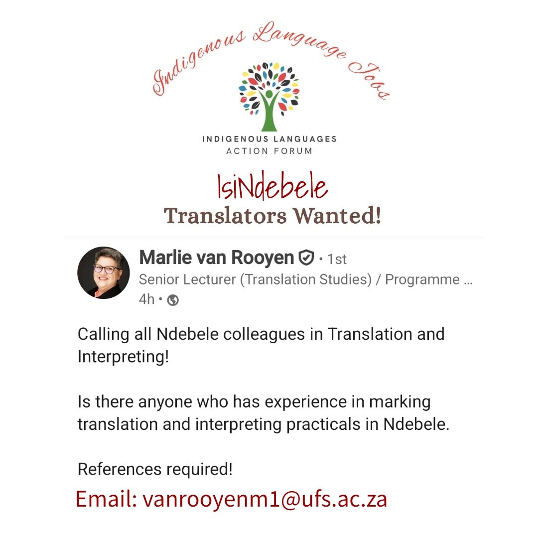 IsiNdebele Translators &amp; Interpreters Wanted!