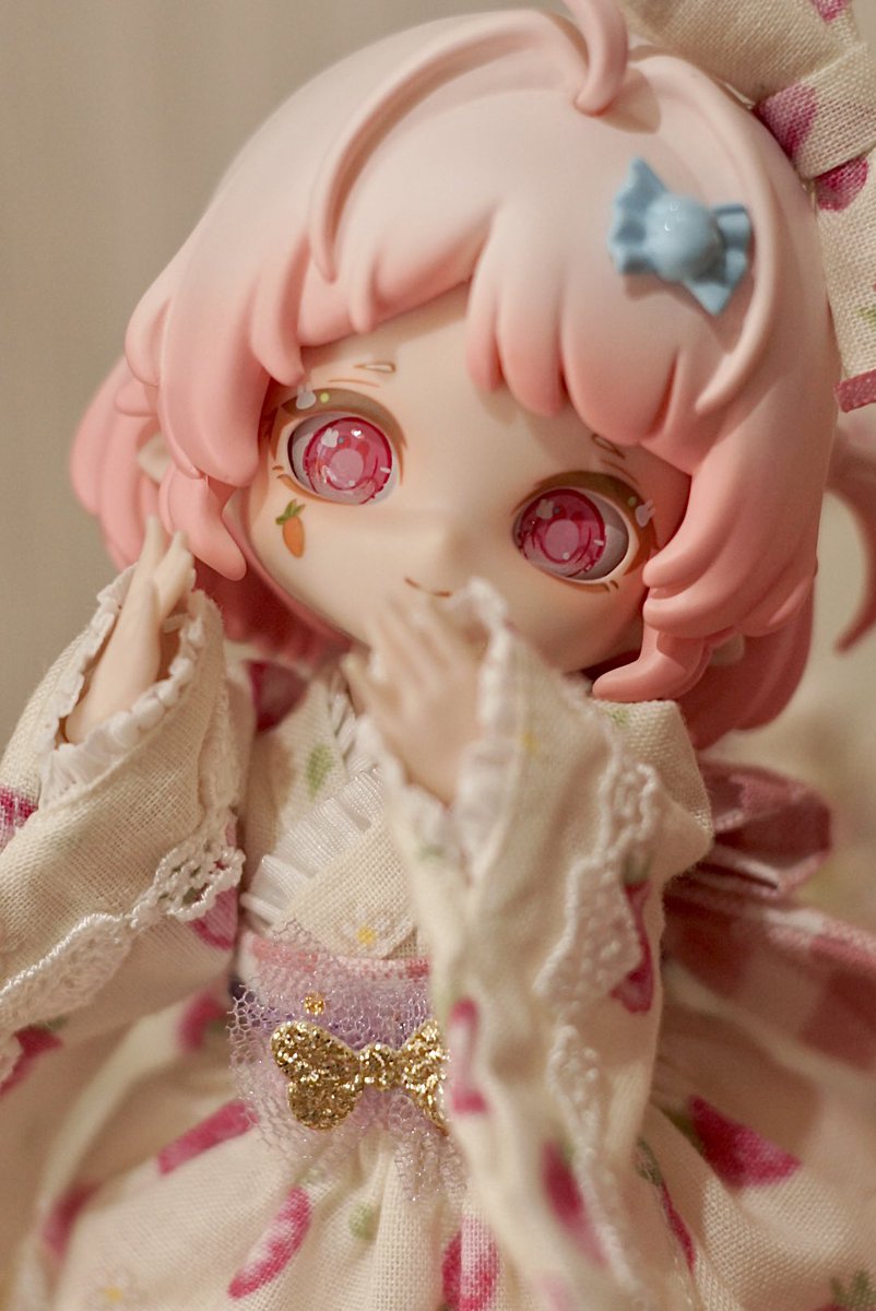 やったねももちゃんイメージ通りのお洋服に巡り会えたね！
運命を感じた和服ロリータお迎えです✨

🍓いっぱいでショートケーキ🍰みたいなカラーも可愛いね！
これにはさすがのももちゃんも大喜び

Pochico🐰様（<a href="/pochico_ppp/">Pochico🐰</a>）
素敵な作品をありがとうございます🥰

#ぽちこもの