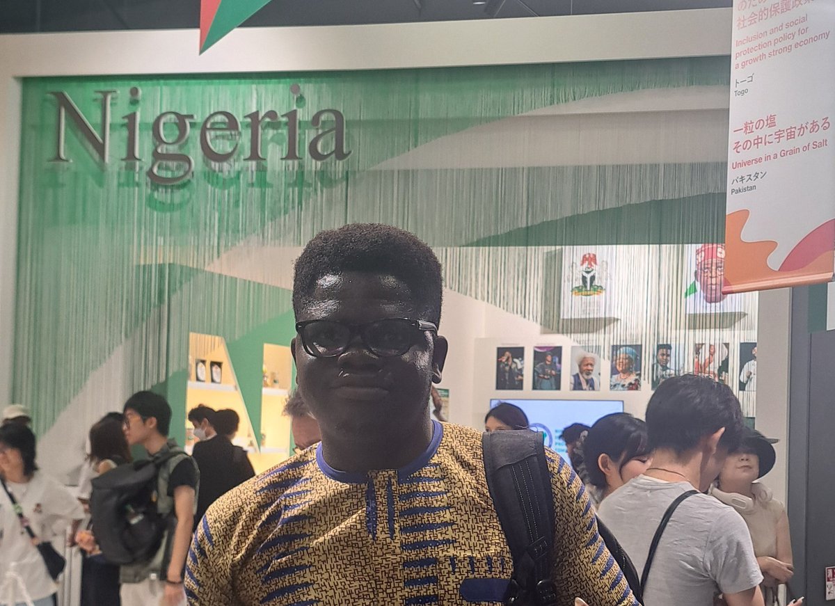 ScholarSholar's tweet photo. I am very happy to have participated in the World Student Discussions at Osaka Expo 2025 here in Japan 🇯🇵

I represented Nigeria 🇳🇬 on the global stage to discuss crucial SDG goals like Quality education, peace, justice and institutions, etc 

#Nigeria 
@officialABAT @taadelodun https://t.co/MYJnq8Aonl