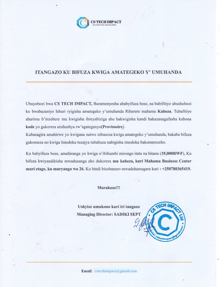 TechImpact's tweet image. Ngaho wowe wifuza kwiga amategeko y&apos;umuhanda ukaba uherereye mu karere ka kirehe ni karibu nyishi