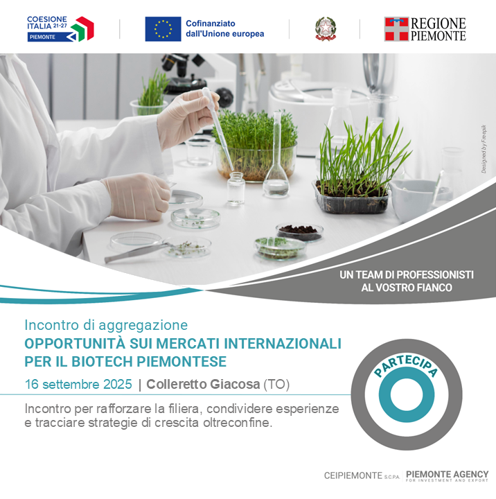 Ceipiemonte s.c.p.a. (@ceipiemonte) on Twitter photo Il 16/9 al Bioindustry Park imprese biotech piemontesi a confronto su sfide e opportunità globali. Con Claris Ventures per parlare di internazionalizzazione,accesso al capitale e best practice. Partecipazione gratuita,posti limitati: shorturl.at/q0KNc
#PIF <a href="/regionepiemonte/">Regione Piemonte</a> Il 16/9 al Bioindustry Park imprese biotech piemontesi a confronto su sfide e opportunità globali. Con Claris Ventures per parlare di internazionalizzazione,accesso al capitale e best practice. Partecipazione gratuita,posti limitati: shorturl.at/q0KNc
#PIF <a href="/regionepiemonte/">Regione Piemonte</a>