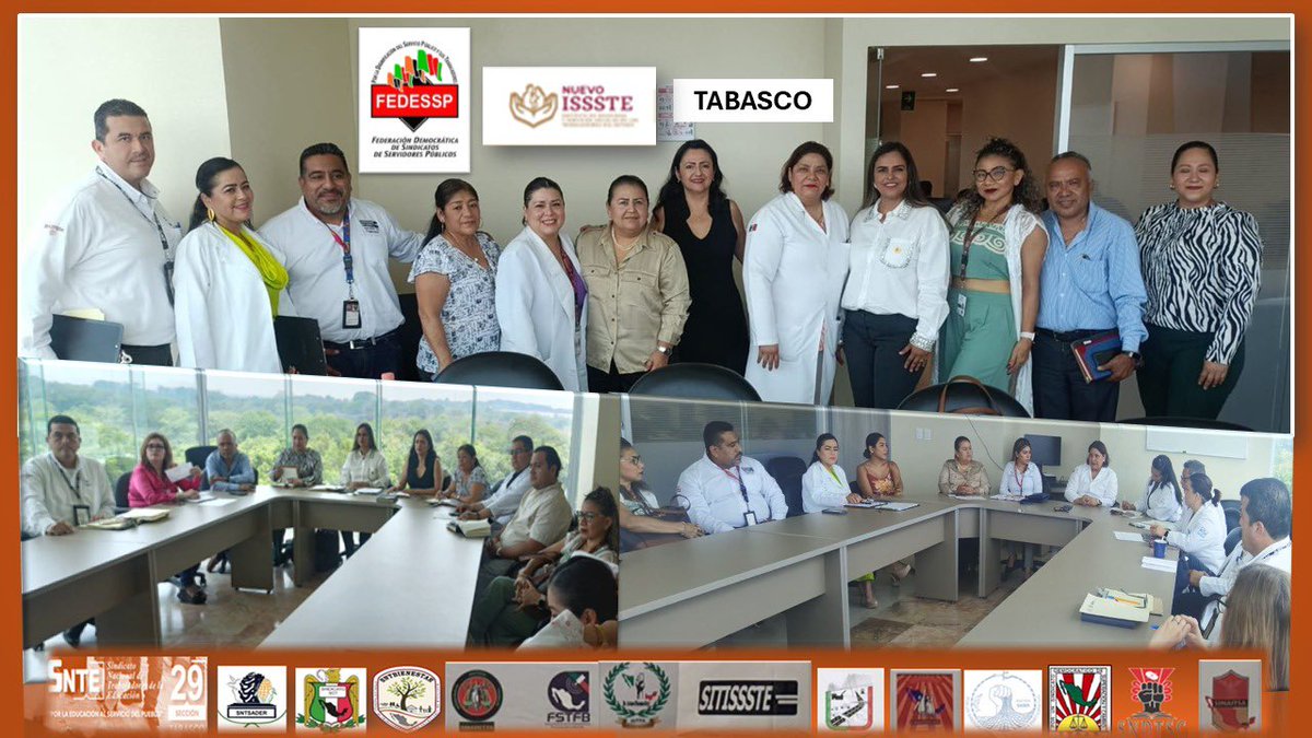 #ReuniónDeTrabajo
<a href="/FEDESSPTAB2025/">FEDESSPTABASCO</a> <a href="/ISSSTE/">ernesto espinosa</a>
Dra. Guadalupe Domínguez Sosa
Dir. Hosp. "Daniel Gurria Urgell"
Mtra. Isis B. Hernández M. #SNTE; Lic. Cilinia Beatriz Figueroa B. #SntSict; Lic. Isaura Córdova Cruz, #SNTBIENESTAR
<a href="/agusaviles1/">Agustín Avilés</a> <a href="/pedrojoseescar3/">pedro jose escarcega delgado</a> <a href="/censntsict/">SNTSICT</a> <a href="/marudavalos29/">Maru Dávalos</a>