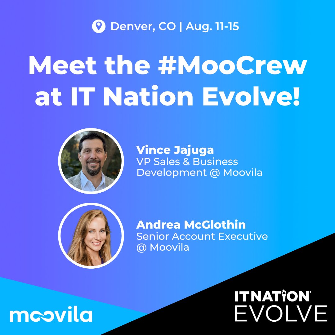 Moovila (@moovila_app) on Twitter photo The #MooCrew is heading to Denver for <a href="/TheITNation/">The IT Nation</a> Evolve Q3! ✈️
We're excited to reconnect with partners and meet new faces. We’d love to hear what’s keeping your team up at night—and show you how we’re helping MSPs get some of that sleep back.
#ITN25 #MSP #ManagedServices The #MooCrew is heading to Denver for <a href="/TheITNation/">The IT Nation</a> Evolve Q3! ✈️
We're excited to reconnect with partners and meet new faces. We’d love to hear what’s keeping your team up at night—and show you how we’re helping MSPs get some of that sleep back.
#ITN25 #MSP #ManagedServices