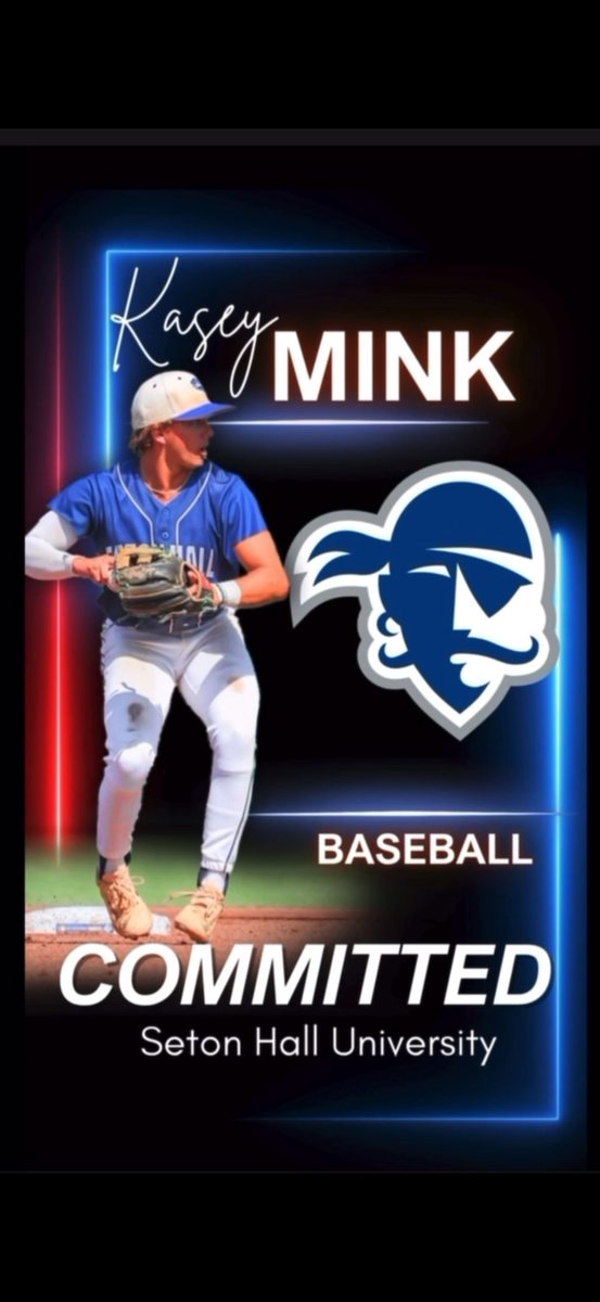 KaseyMink18's tweet image. I am excited and very proud to announce that I have committed to Seton Hall University to continue my academic and baseball career! Go Pirates!🏴☠️ 🏴☠️