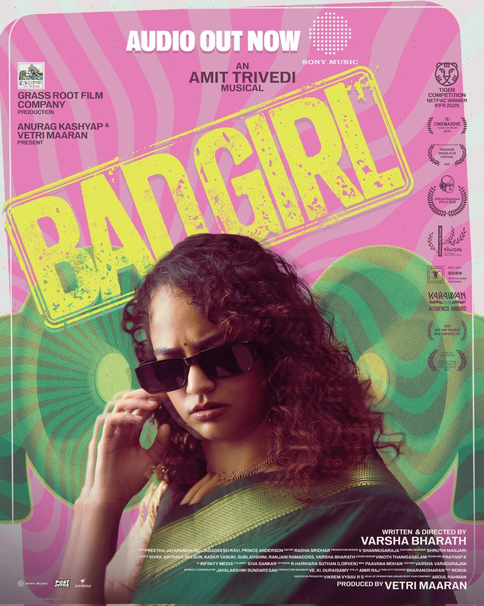 Lets Kollywood (@letskollywood) on Twitter photo The soundtrack of #BadGirl 🎶
Available now on Spotify, Wynk, Apple Music, YouTube Music, Amazon Music & Gaana.
In cinemas from September 5th 🌟
<a href="/GrassRootFilmCo/">Grass Root Film Co</a> <a href="/varshabharath03/">varsha</a>
#AnjaliSivaraman <a href="/ItsAmitTrivedi/">Amit Trivedi</a> The soundtrack of #BadGirl 🎶
Available now on Spotify, Wynk, Apple Music, YouTube Music, Amazon Music & Gaana.
In cinemas from September 5th 🌟
<a href="/GrassRootFilmCo/">Grass Root Film Co</a> <a href="/varshabharath03/">varsha</a>
#AnjaliSivaraman <a href="/ItsAmitTrivedi/">Amit Trivedi</a>