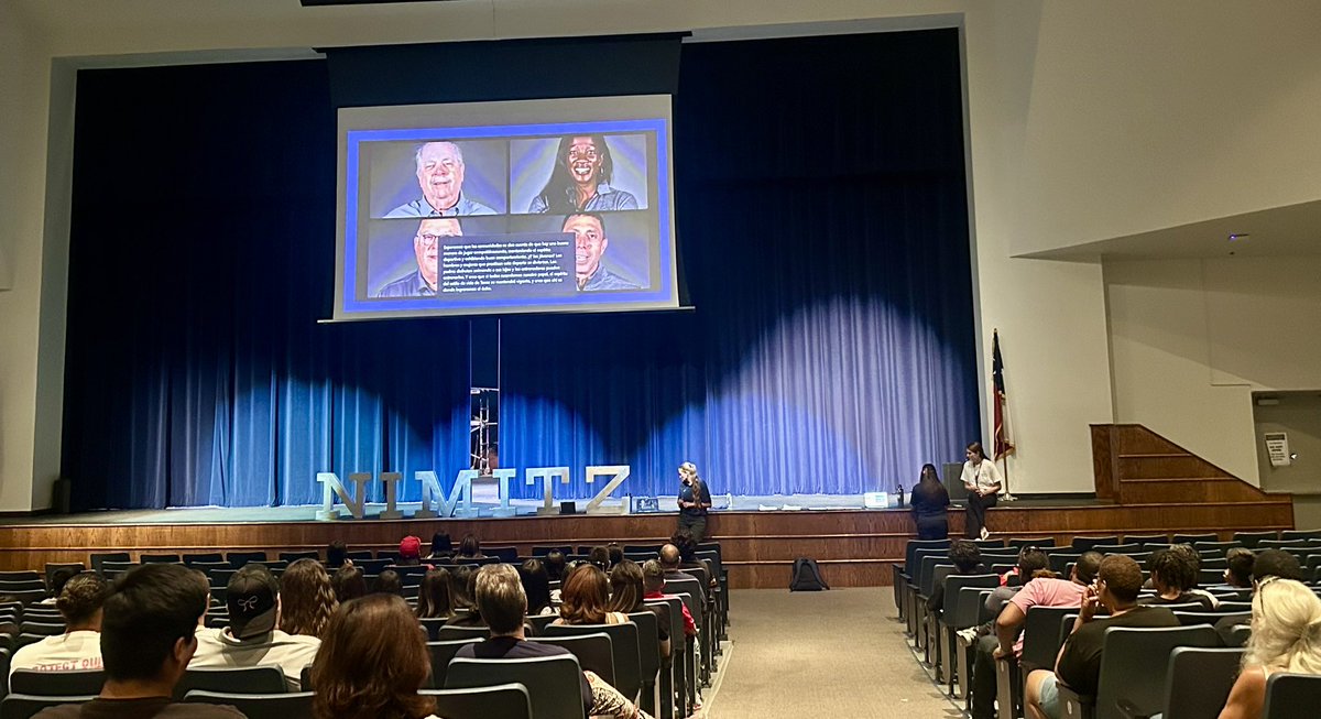 The fall sport parent meeting was a success at Nimitz last night. 

We are honored to represent The Texas Way and that Irving ISD is one of only 19 Districts of Distinction in the entire state of Texas. 🌟
#VikingPride #TheTexasWay #DistrictOfDistinction #SouthsideTough
