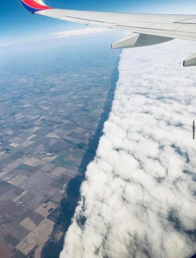 What a cold front looks like from a plane!