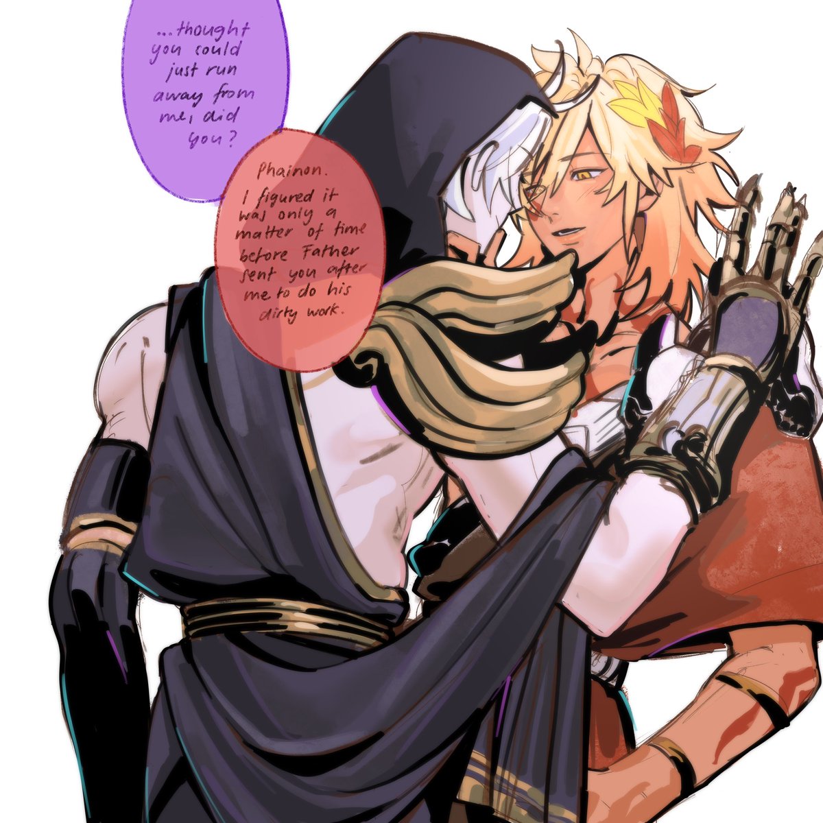 sarhiyu2's tweet image. inspired by @criimsu 's #phaidei hades au!