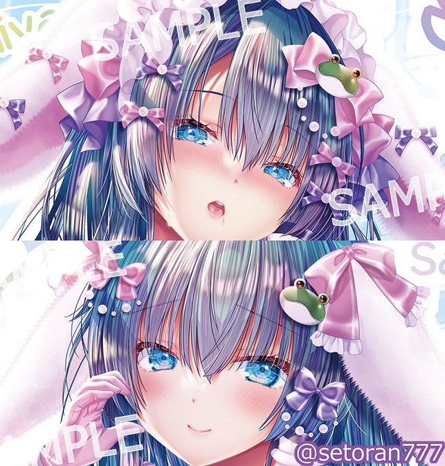 夏コミ発行ドルマンスリーブTシャツ ②ゆめかわうさ早苗さん ロップイヤー兎さんな早苗さんです。リボンとフリルいっぱい!可愛さ全開! ウラは淫紋ありで濡れ濡れH 高品質、優れた発色。 サイズ展開はL～4XLサイズです。 【8/17(日) C106二日目:東エ-66ab せとらん】 よろしくお願いします。