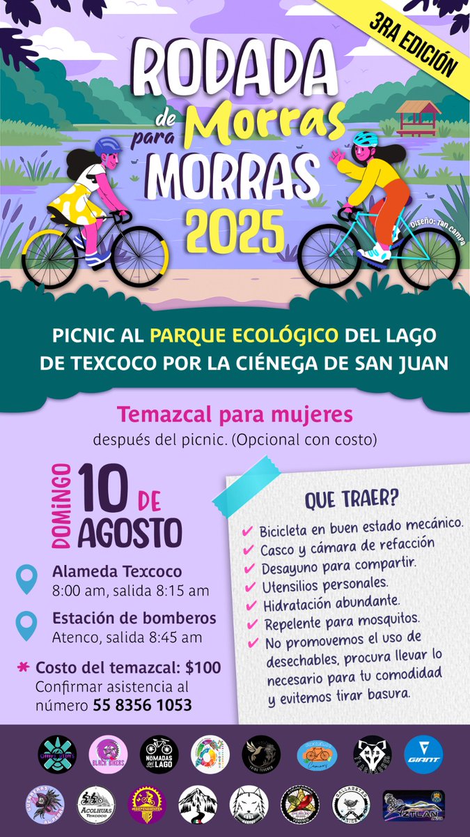 Rodada5911's tweet image. Les compartimos el resto de actividades para el mes de AGOSTO 2025
Y un recuerdo de lo vivido el pasado 6 de agosto 
@BicitlanRadio @gcnaveac @REMEMOS_Edomex