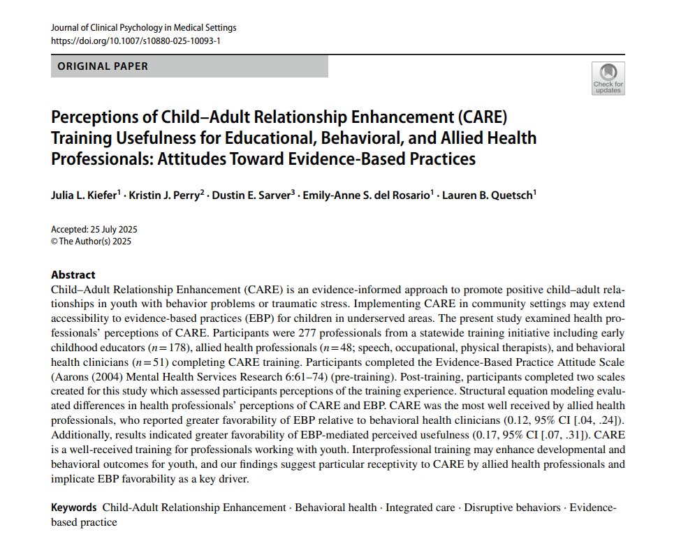 Isn't it fun to collaborate! Another article published with colleagues at UMMC and one of my students. You can read it and download it free online. 

link.springer.com/article/10.100…