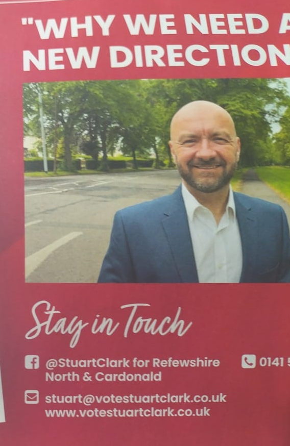RandGSNP's tweet photo. Strong on rhetoric, weak on spelling! Labour’s candidate wants a ‘new direction’ for the area… starting with moving us all to the newly invented land of Refewshire. Next stop: capital city, Glasgee!

A bold strategy! https://t.co/htS5BWraPu