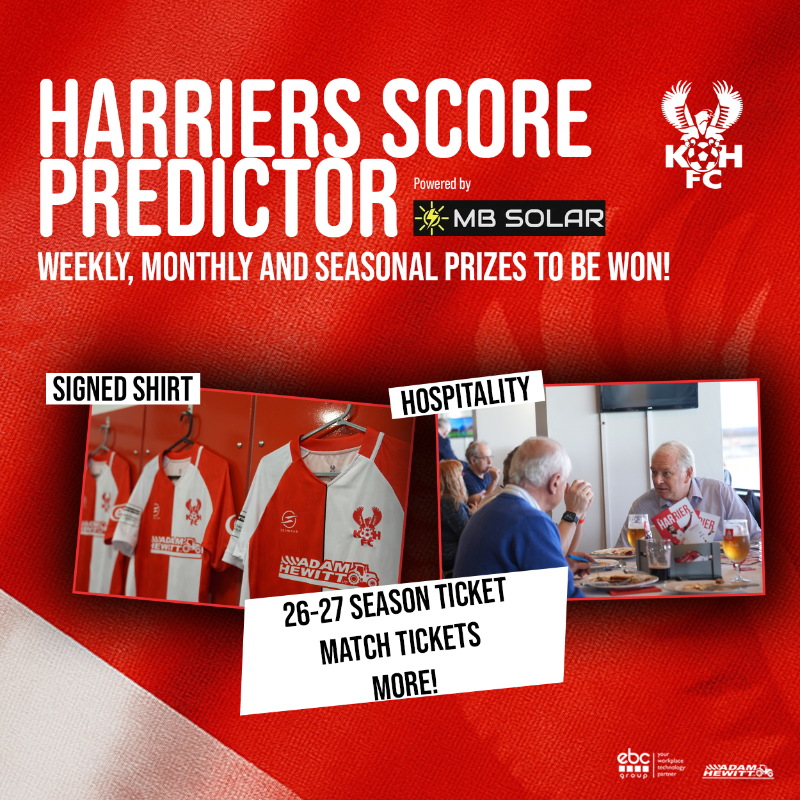 khfcofficial's tweet photo. Big three points Saturday? Try 1️⃣5️⃣!

Our brand new Score Predictor, powered by MB Solar, will dish out prizes throughout the season for those with the best guessing skills!

Details: https://t.co/qnTTT6zXVR

Download and play for FREE on our Club App ahead of Saturday!