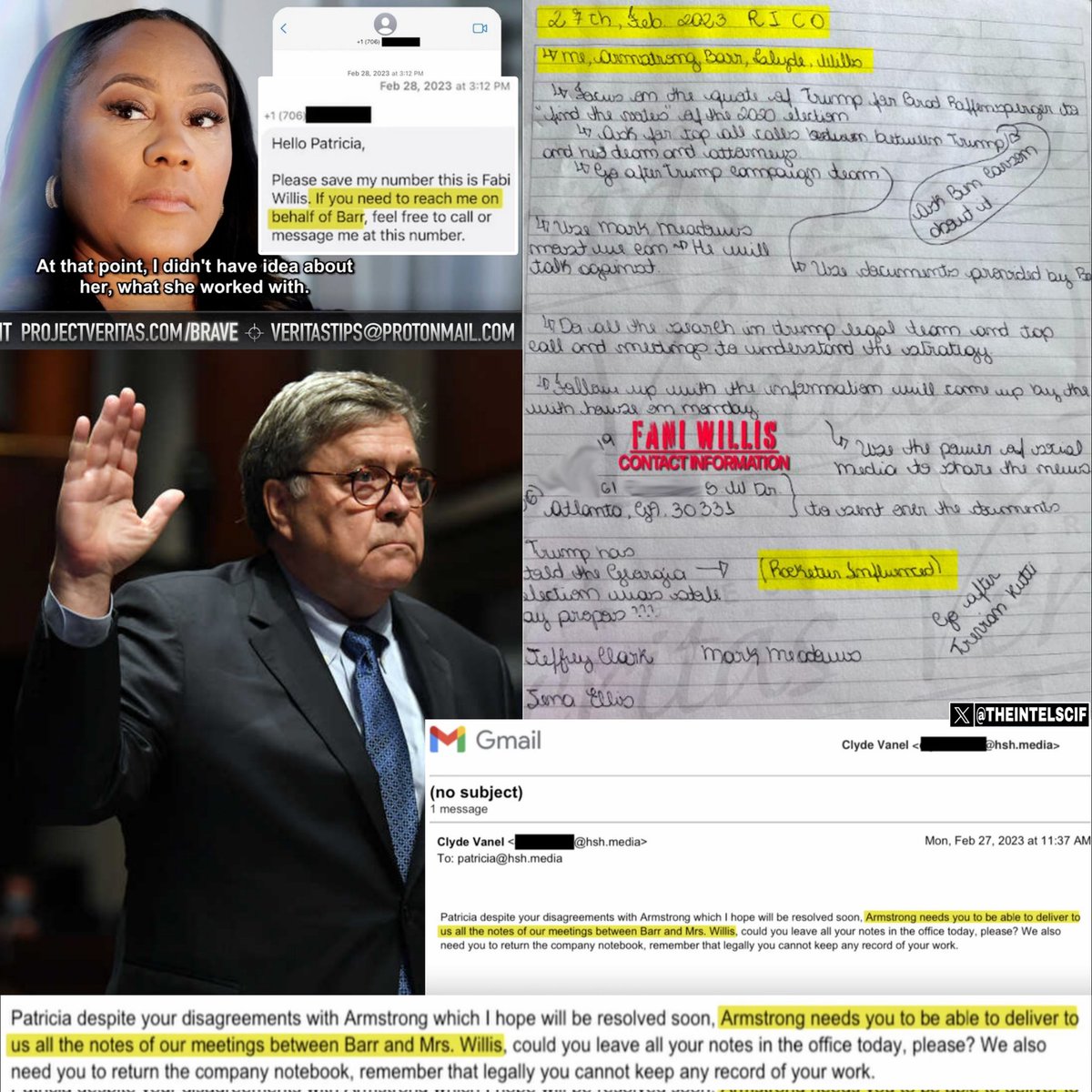 TRUMP'S RICO case was created by BILL BARR and FANI WILLIS.

New evidence including emails, notes, and texts expose that they both worked in conjunction to target and prosecute President Trump.

Take a wild guess who Bill Barr’s father, "Donald Barr," was close to and hired while