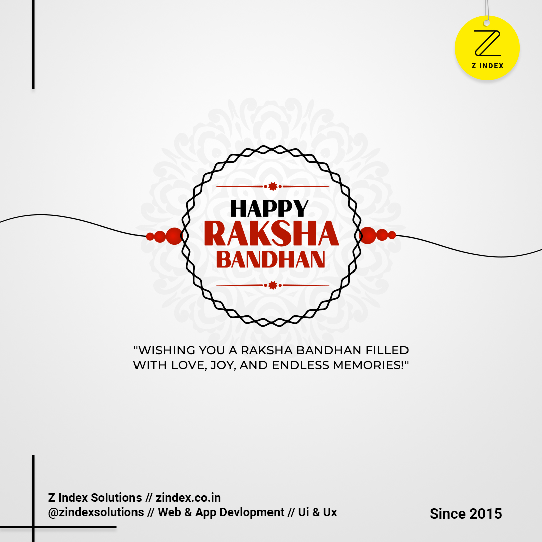 ZindexSolutions's tweet image. Not just a thread, but a promise of protection, love, and togetherness. 💖

Happy Raksha Bandhan! ✨🌸

#RakshaBandhan #SiblingLove #FamilyFirst #zindex #zindexsolution